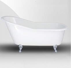 Magliezza Чугунная ванна Beatrice 153x76,5 (ножки хром) – фотография-1
